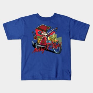 Moped Santa Kids T-Shirt